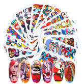 Valentine Nail Stickers - Flowers &Couple (12 sheets/120pcs)-Nail Sticker-iFancer-Abstract Face/Cool Girls Series- Nail Supply American Gel Polish - Phuong Ni